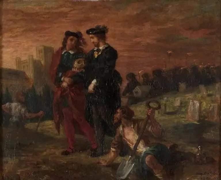 Hamlet y Horacio en el cementerio - Eugène Delacroix