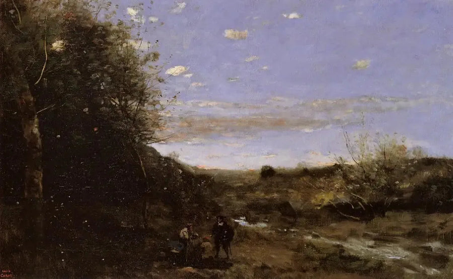 Hamlet y el sepulturero - Jean-Baptiste Camille Corot