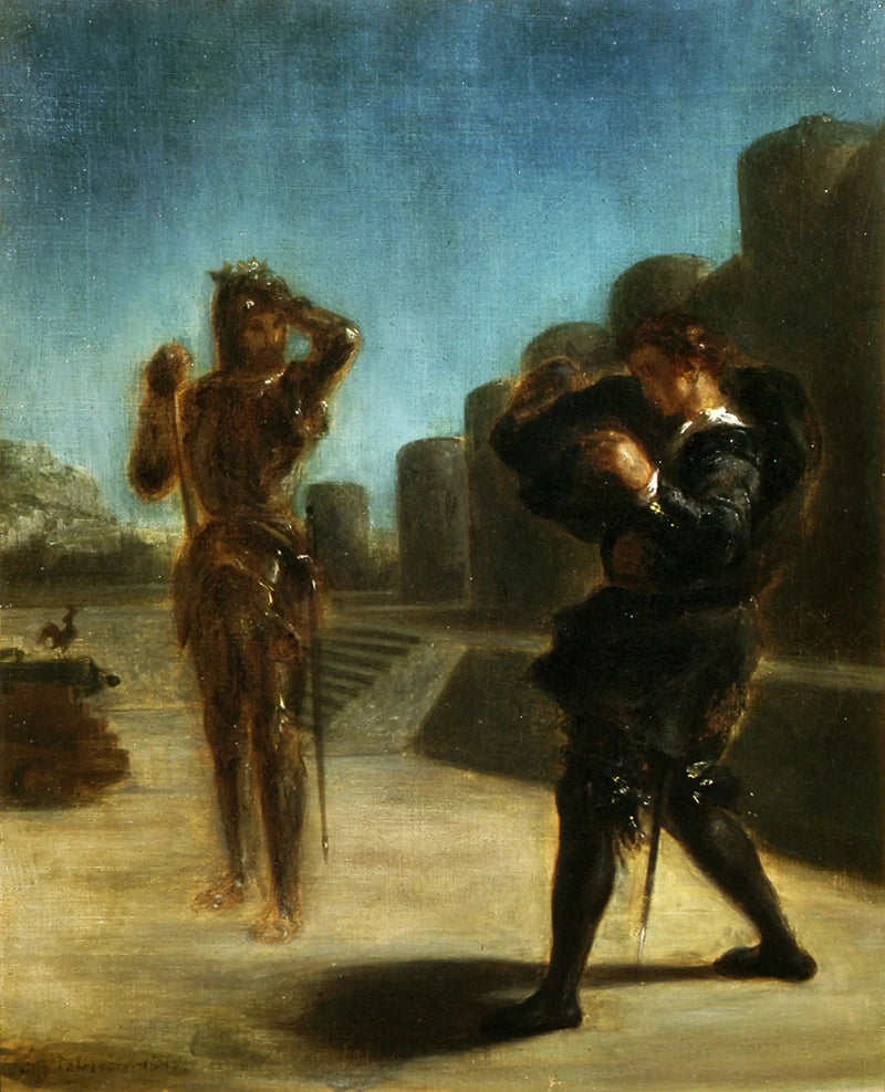 Hamlet y el Espectro. - Eugène Delacroix