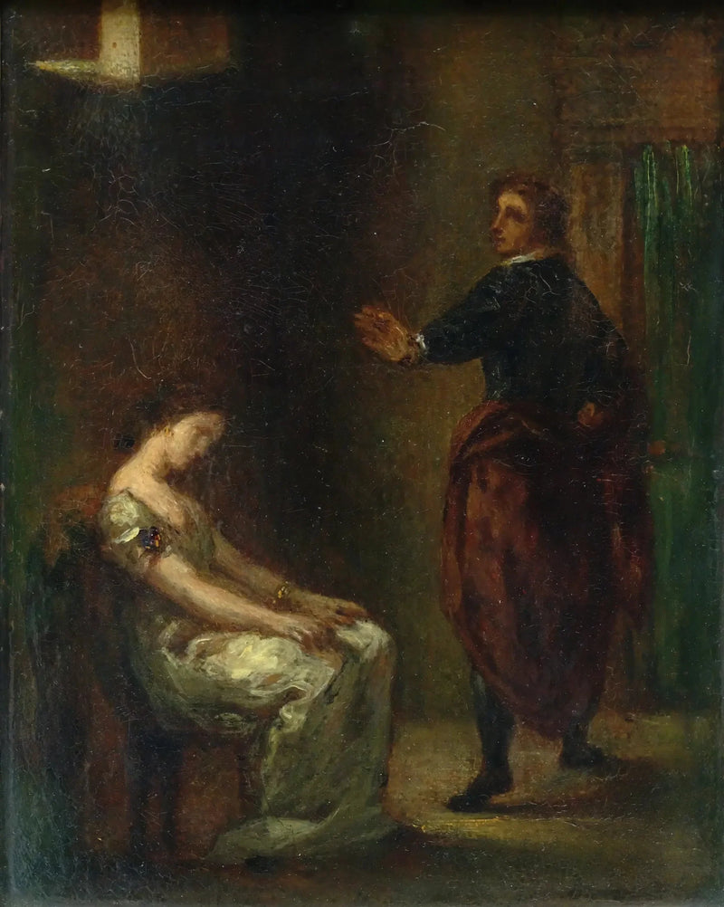 Hamlet y Ofelia - Eugène Delacroix