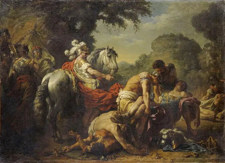 Hannibal habiendo encontrado el cuerpo de Marcellus - Louis Jean François Lagrenée
