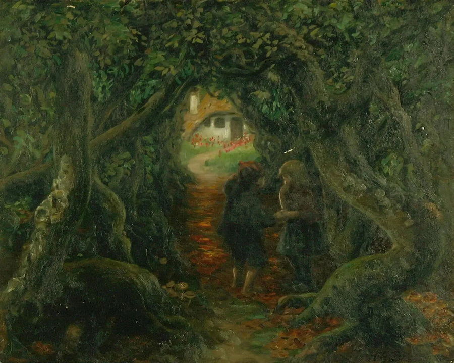Hansel y Gretel en la bruja. - H. A. Brendekilde