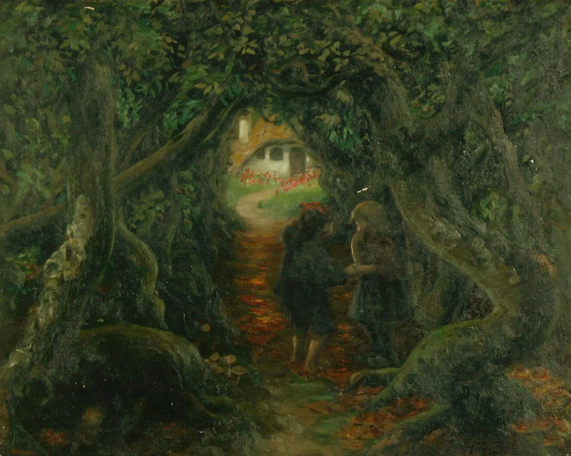 Hansel y Gretel en la bruja. - H. A. Brendekilde