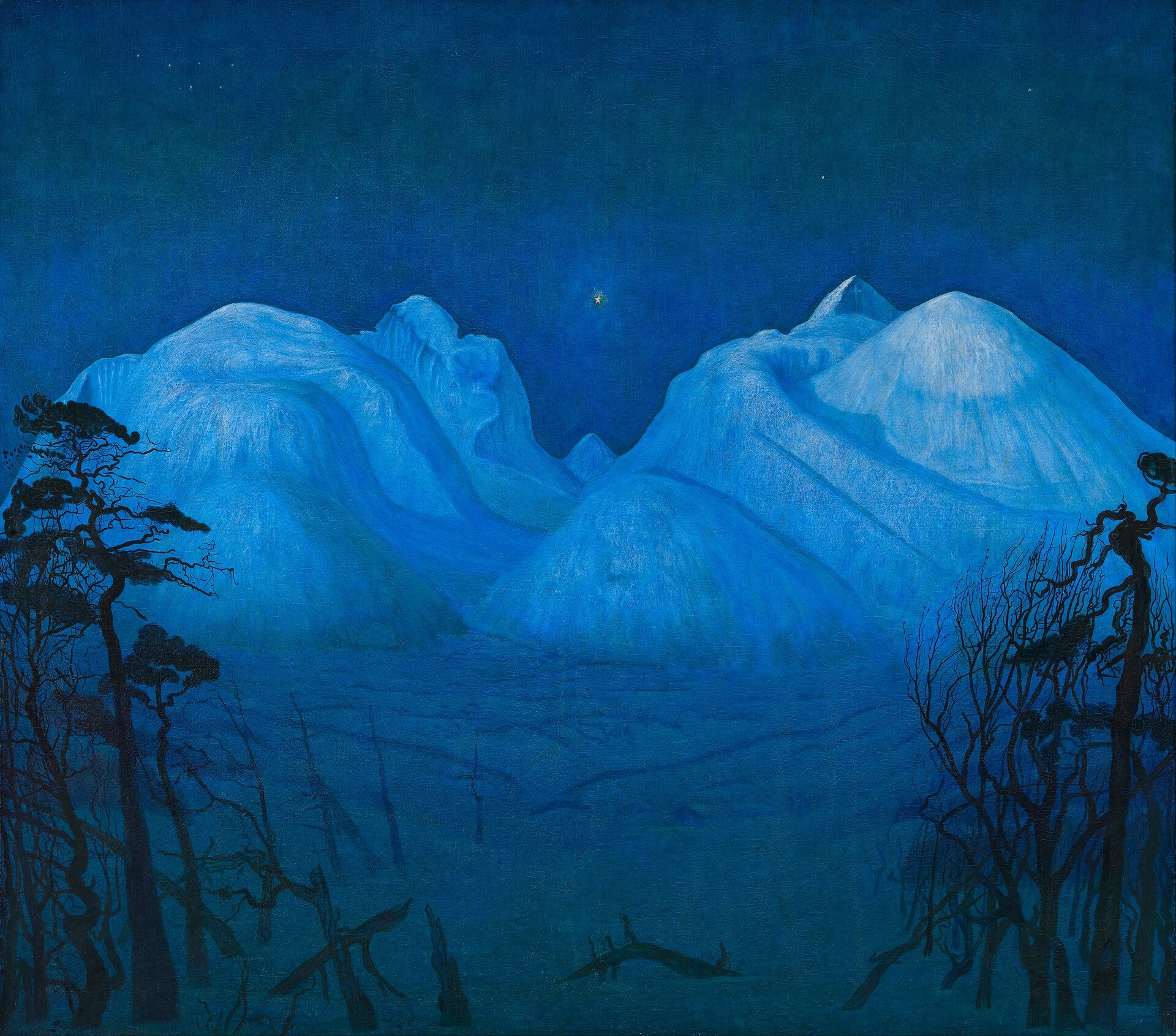 Winter Night in Rondane - Harald Sohlberg