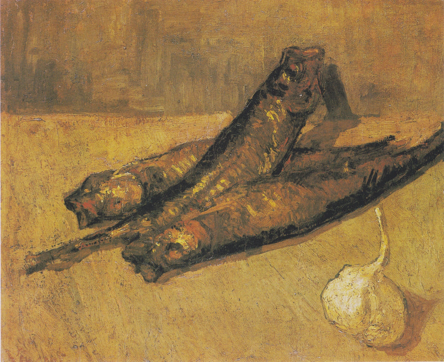 Naturaleza muerta con bucle y ajo-cebolla - Vincent van Gogh