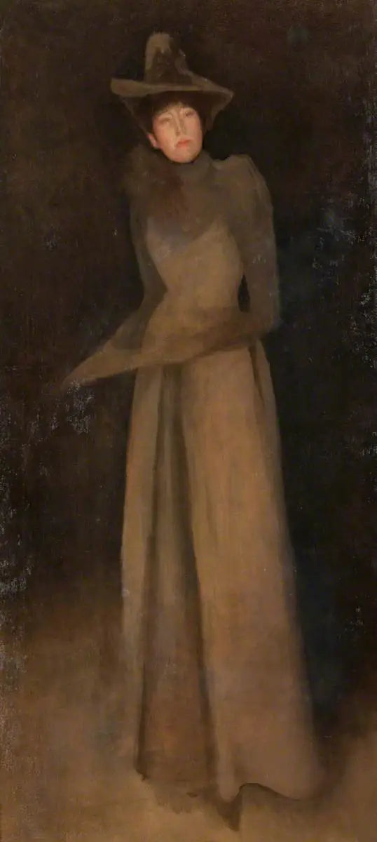 Armonía en marrón: El sombrero de fieltro hacia 1890 - James Abbott McNeill Whistler