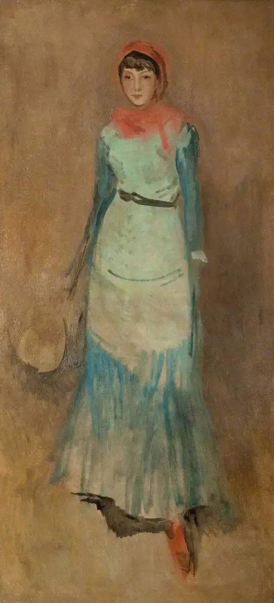 Armonía en coral y azul: Miss Finch - James Abbott McNeill Whistler
