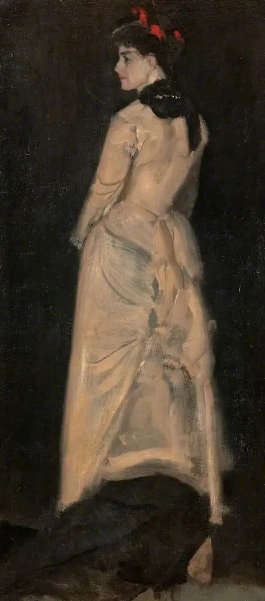 Armonía en color carne y negro: Retrato de la Sra. Louise Jopling 1877 (óleo) - James Abbott McNeill Whistler