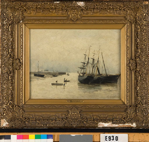 Haven bij laag tij - Stanislas Lépine image 1 reproduction artisanale de tableau