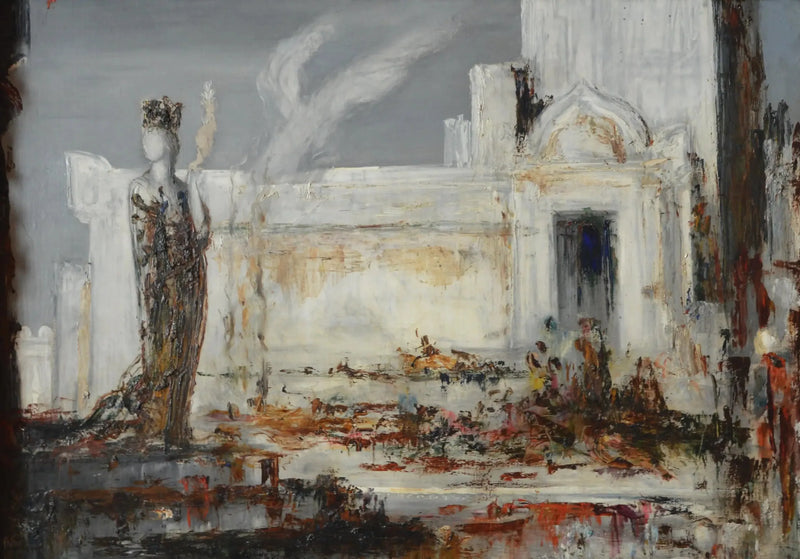 Helena en la puerta de la escuadra - Gustave Moreau
