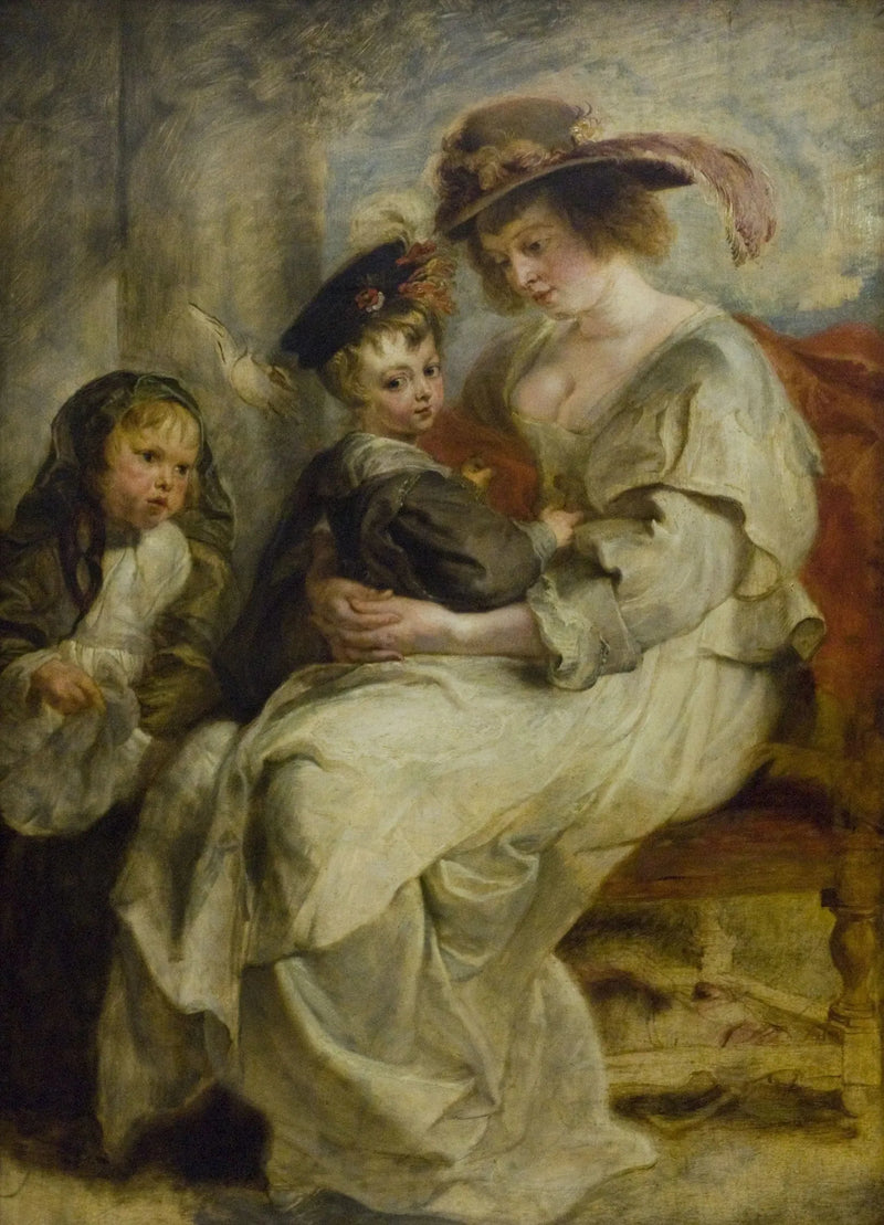 Helena Fourment y dos de sus hijos - Peter Paul Rubens