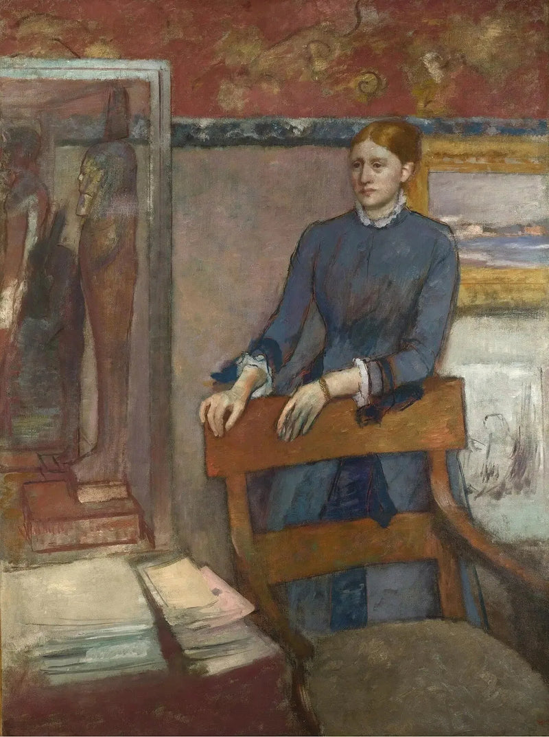 Hélène Rouart en la oficina de su padre - Edgar Degas