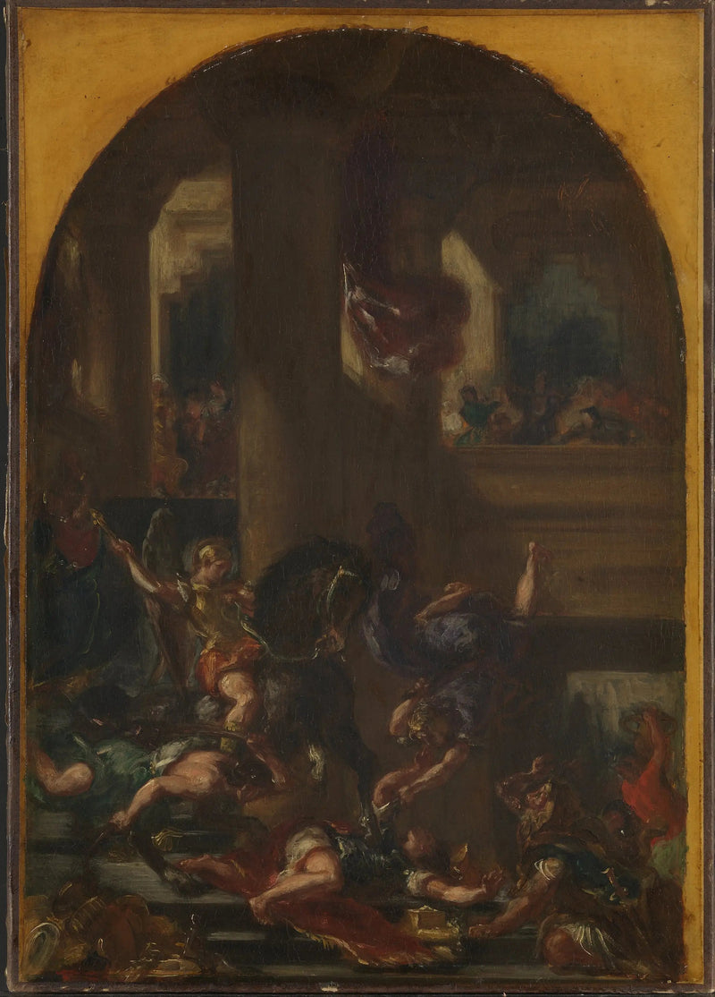 Heliodoro expulsado del templo - Eugène Delacroix