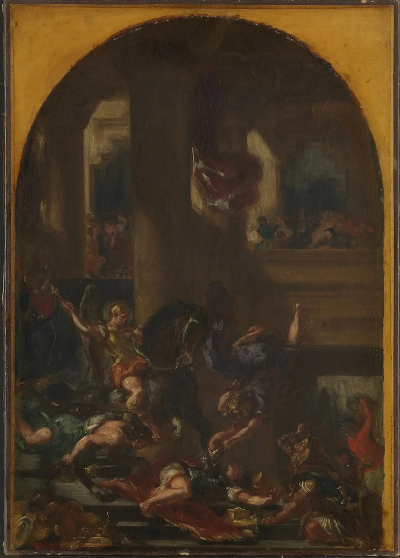Heliodoro expulsado del templo - Eugène Delacroix