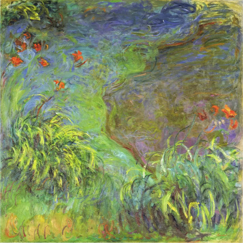 Hemerocallis al borde del agua - Claude Monet