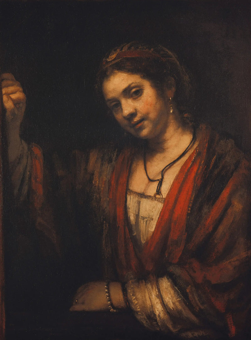 Hendrickje Stoffels en una puerta - Rembrandt