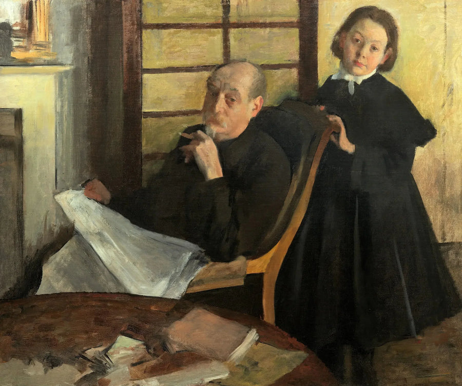 Henri Degas y su sobrina Lucie Degas (el tío y la prima del artista) - Edgar Degas