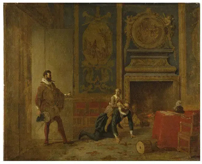 Enrique IV, el Delfín y el embajador de España - Jean-Auguste-Dominique Ingres