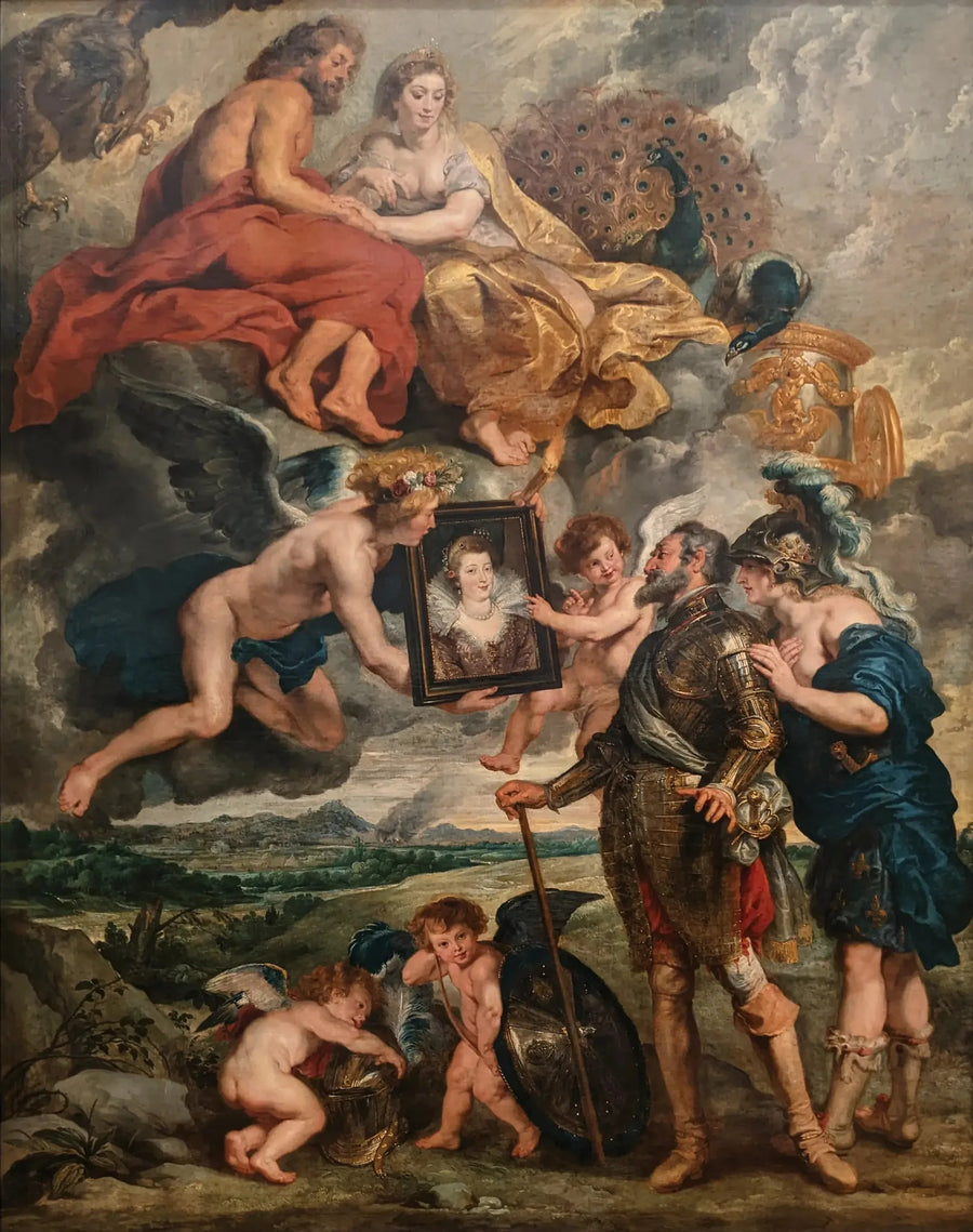 Henri IV recibe el retrato de María de Médici - Peter Paul Rubens