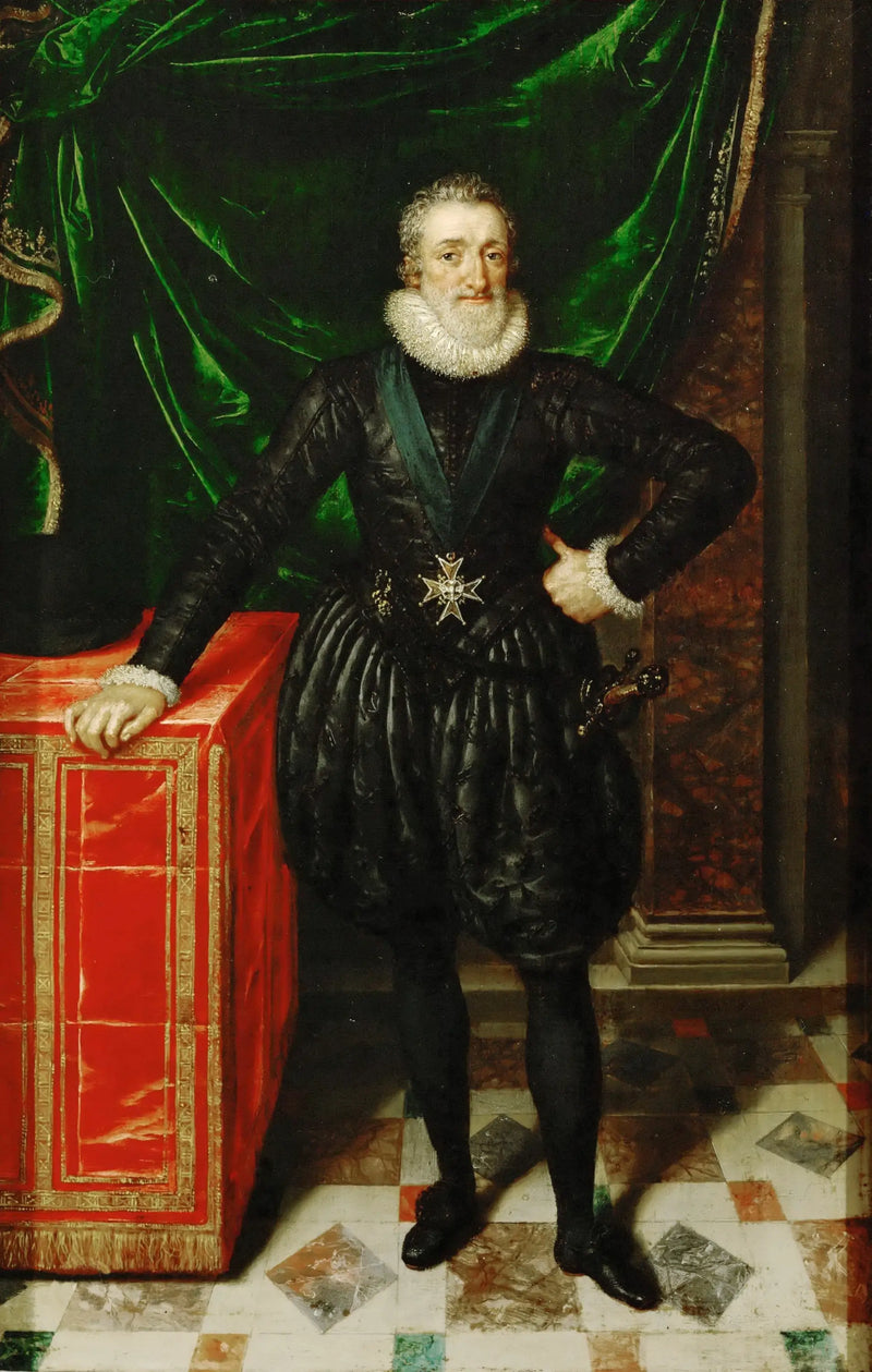 Enrique IV, rey de Francia, con traje negro - Frans Pourbus el Joven