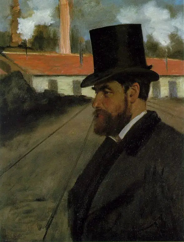 Henri Rouart frente a su fábrica - Edgar Degas