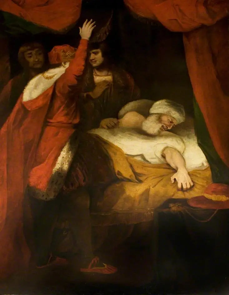 Henri VI, segunda parte, acto III, escena 3, la muerte del cardenal Beaufort (de la serie Boydell) - Joshua Reynolds