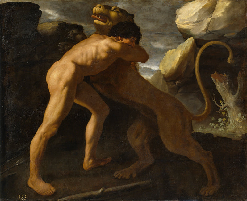 Hércules enfrentándose al león de Nemea - Francisco de Zurbarán