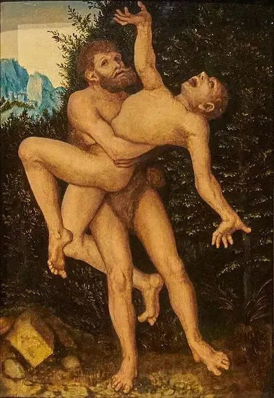 Hércules y Antéoos - Lucas Cranach el Viejo
