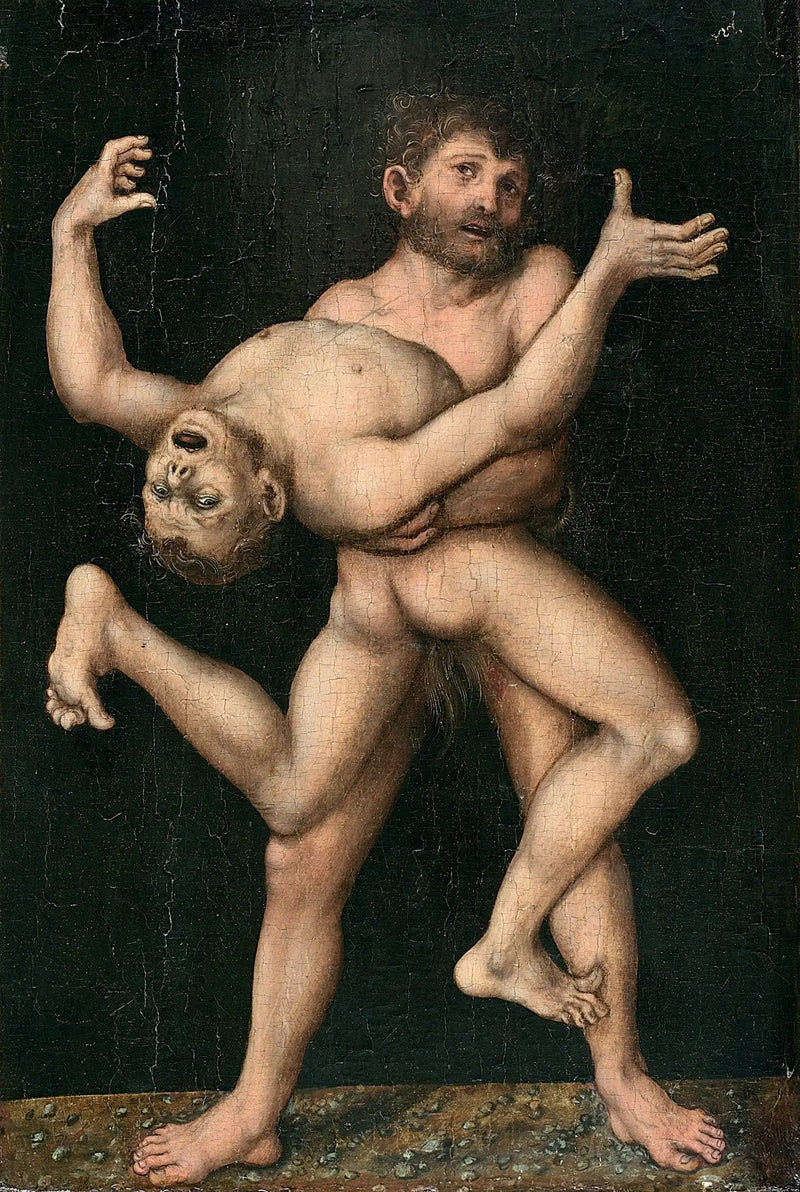Hércules y Anteo - Lucas Cranach el Viejo