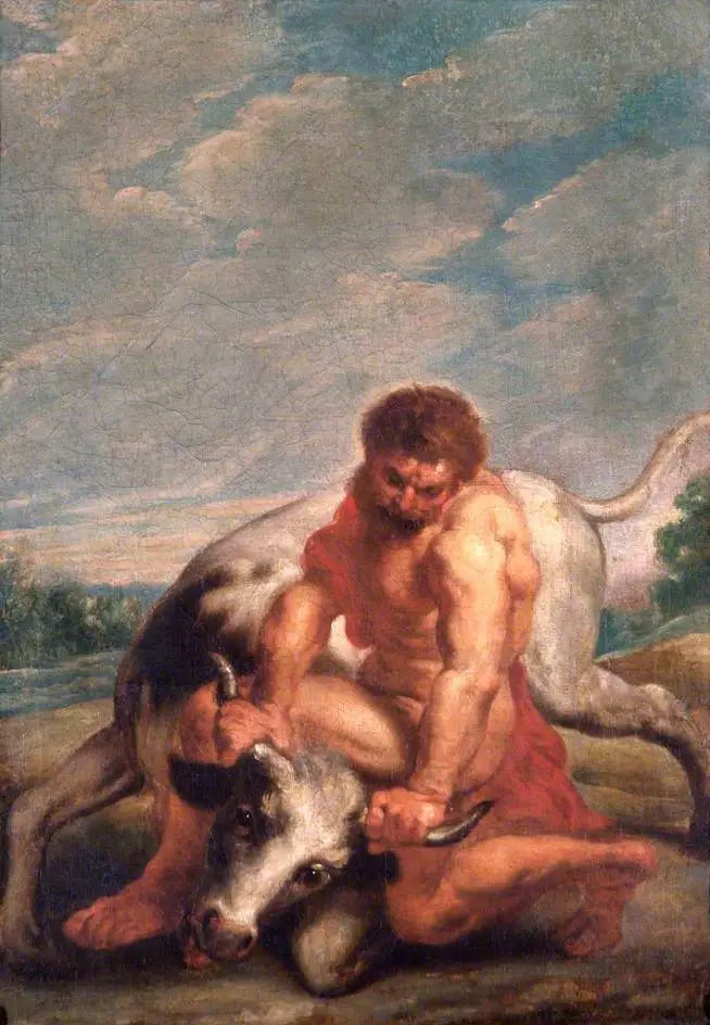 Hércules luchando contra Aqueloo en forma de toro - Peter Paul Rubens
