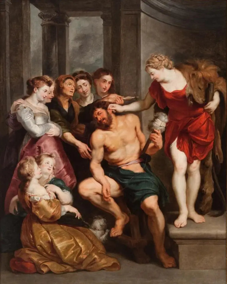 Hércules, enamorado, se deja dominar por Omfale - Peter Paul Rubens