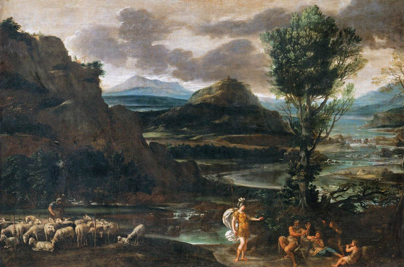 Herminia entre los pastores - Domenichino