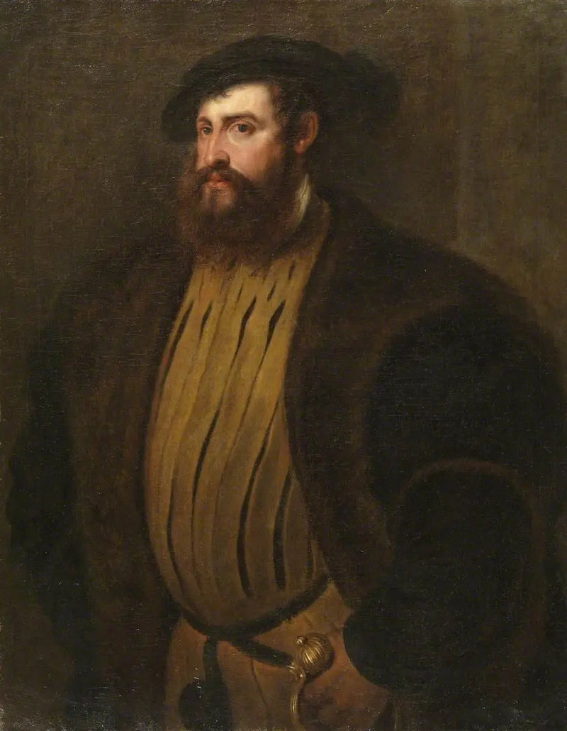 Hernán Cortés (?) (de Titian) - Peter Paul Rubens