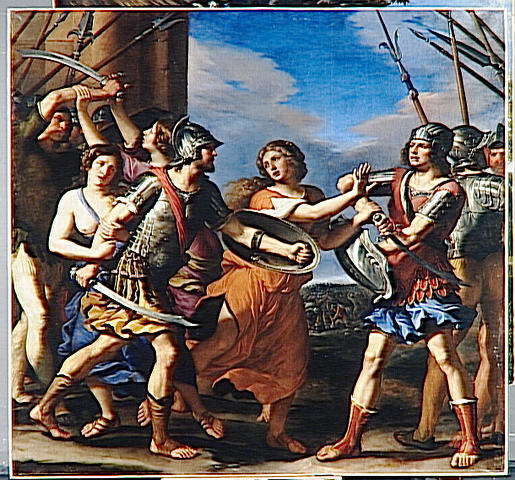 Hersilie separando a Rómulo y Tacio - Guercino