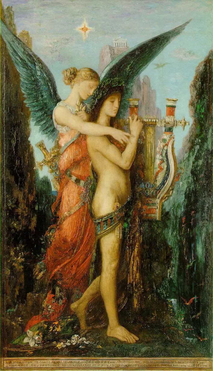 Hesíodo y la Musa - Gustave Moreau