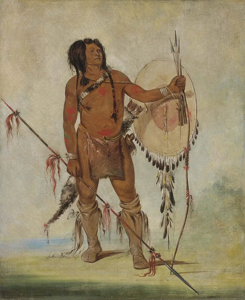 His-oo-sán-chees, Pequeño Español, un Guerrero - George Catlin