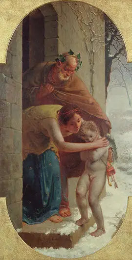 Invierno (Cupido congelado) - Jean-François Millet