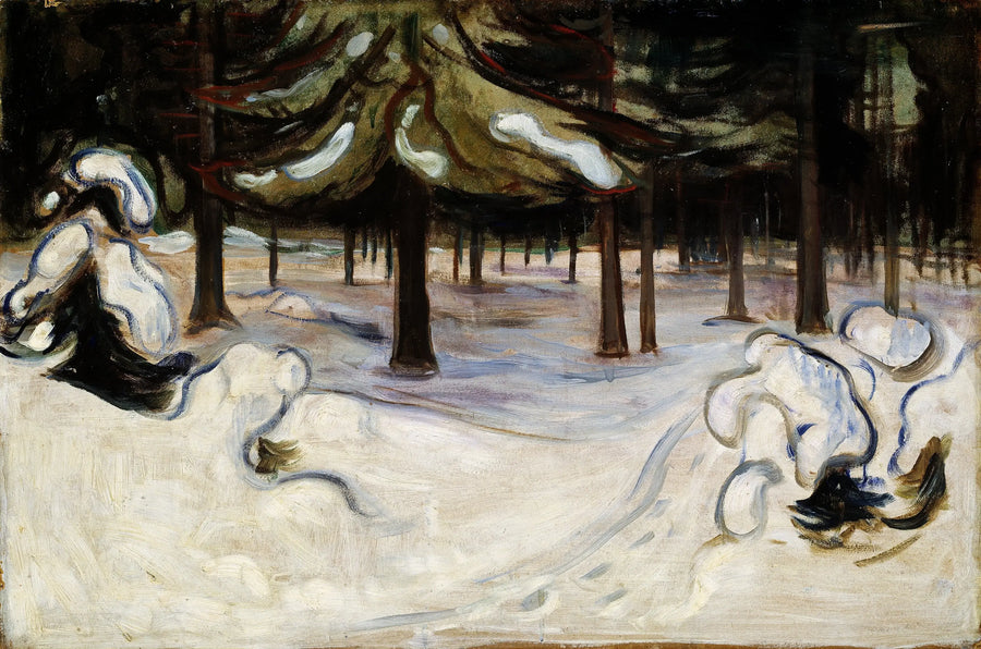 Invierno en el bosque, Nordstrand - Edvard Munch