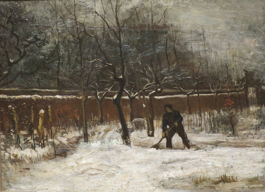 Invierno (El jardín del presbiterio bajo la nieve) - Vincent van Gogh