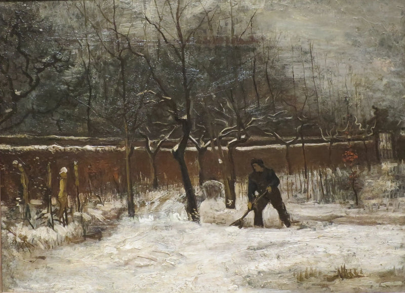 Invierno (El jardín del presbiterio bajo la nieve) - Vincent van Gogh