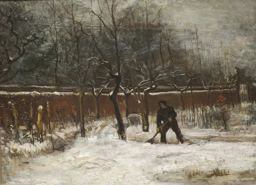 Invierno (El jardín del presbiterio bajo la nieve) - Vincent van Gogh