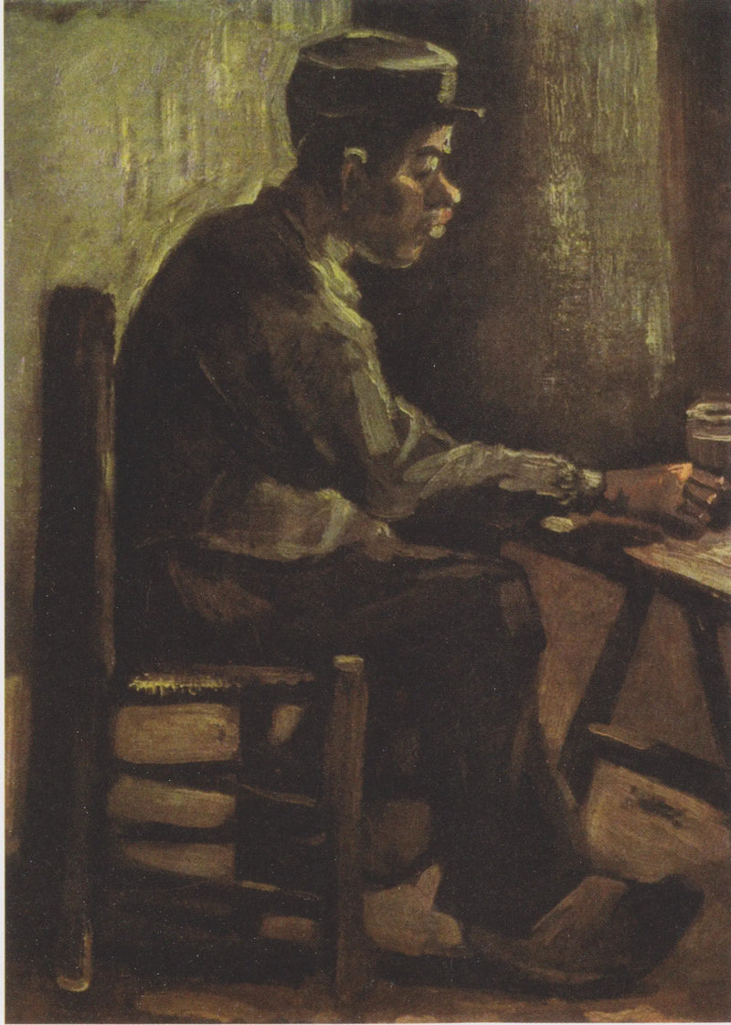 Hombre en una mesa - Vincent van Gogh