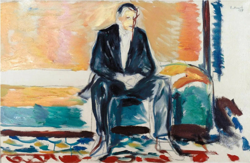 Hombre sentado - Edvard Munch