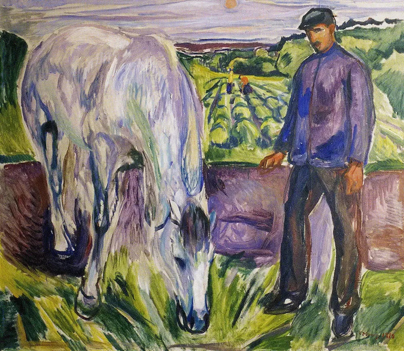 Hombre con caballo - Edvard Munch