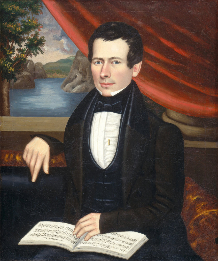 L'homme au livre d'air : peut-être M. Cook - Erastus Salisbury Field