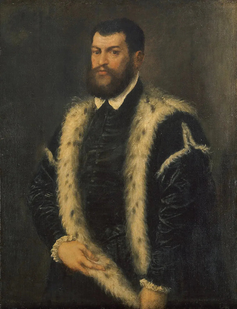 Hombre con abrigo de armiño - Titian