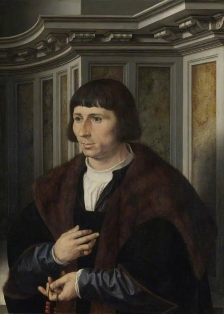 Hombre con un rosario - Jan Gossaert