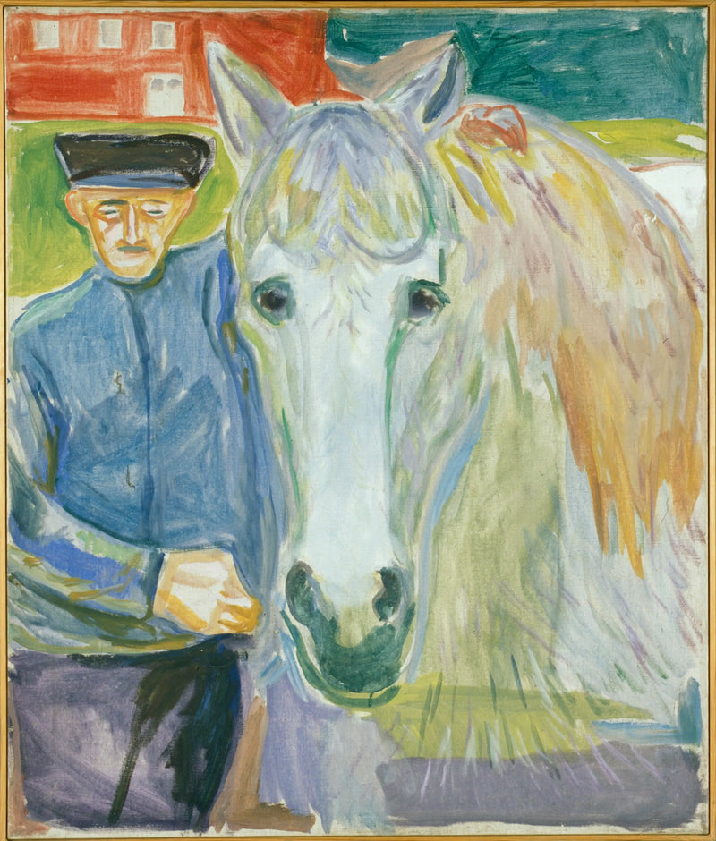 Hombre con un caballo - Edvard Munch