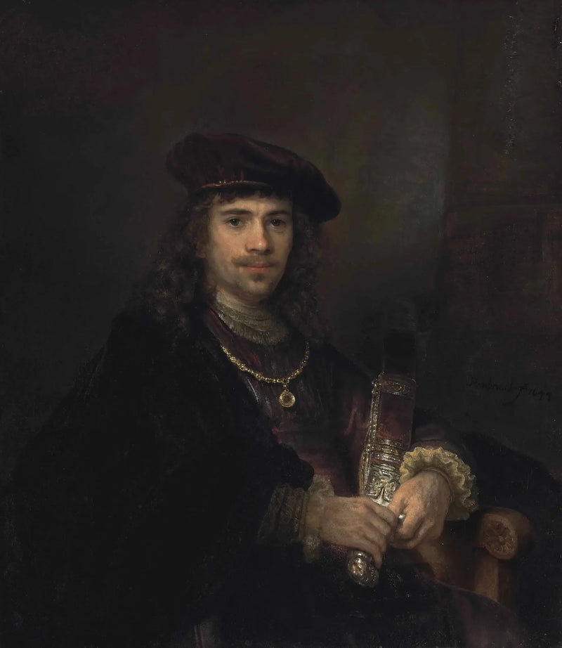 Hombre con una espada y un boina - Rembrandt