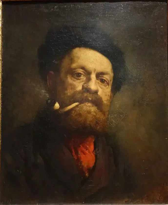 Hombre con pipa - Gustave Courbet